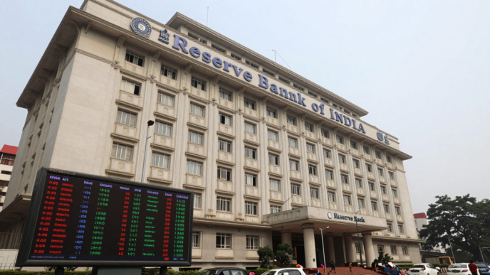 Reserve Bank of India headquarters in Mumbai on the day the central bank raised its repo rate.