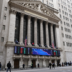 The New York Stock Exchange on Wall Street as rising bond yields pressure markets.
