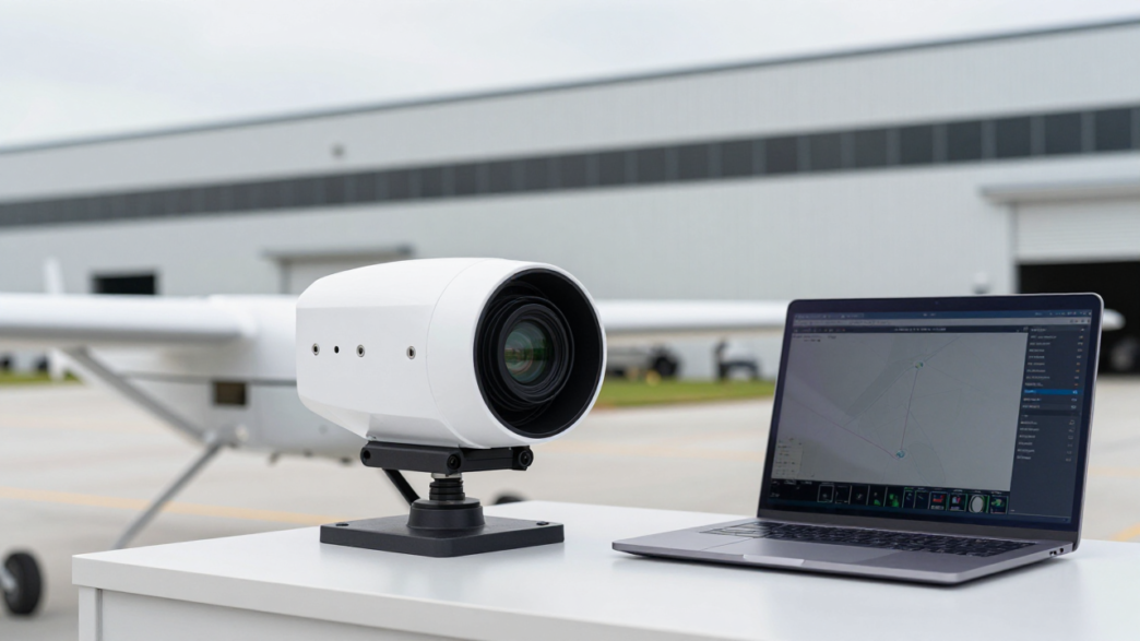 Lidar sensor mounted on a small unmanned aircraft at a technology demonstration