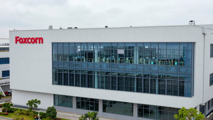 Foxconn manufacturing facility in Taiwan, illustrating the company’s AI-related electronics and server business.