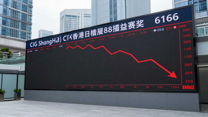 Hong Kong market display showing CIG ShangHai shares falling