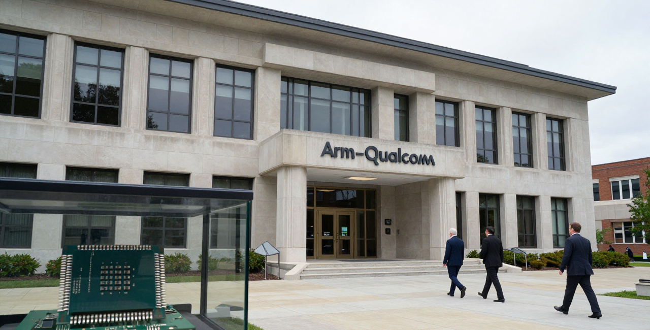 Delaware courthouse exterior representing the Arm–Qualcomm royalty trial.