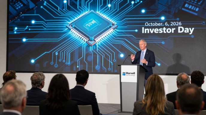 Marvell CEO Matt Murphy speaking at the company’s Investor Day in New York City.